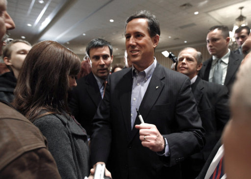 Gop Satisfaction Levels Up Again As Conservative Santorum Rises image